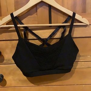 Strappy back Fabletics sports bra.